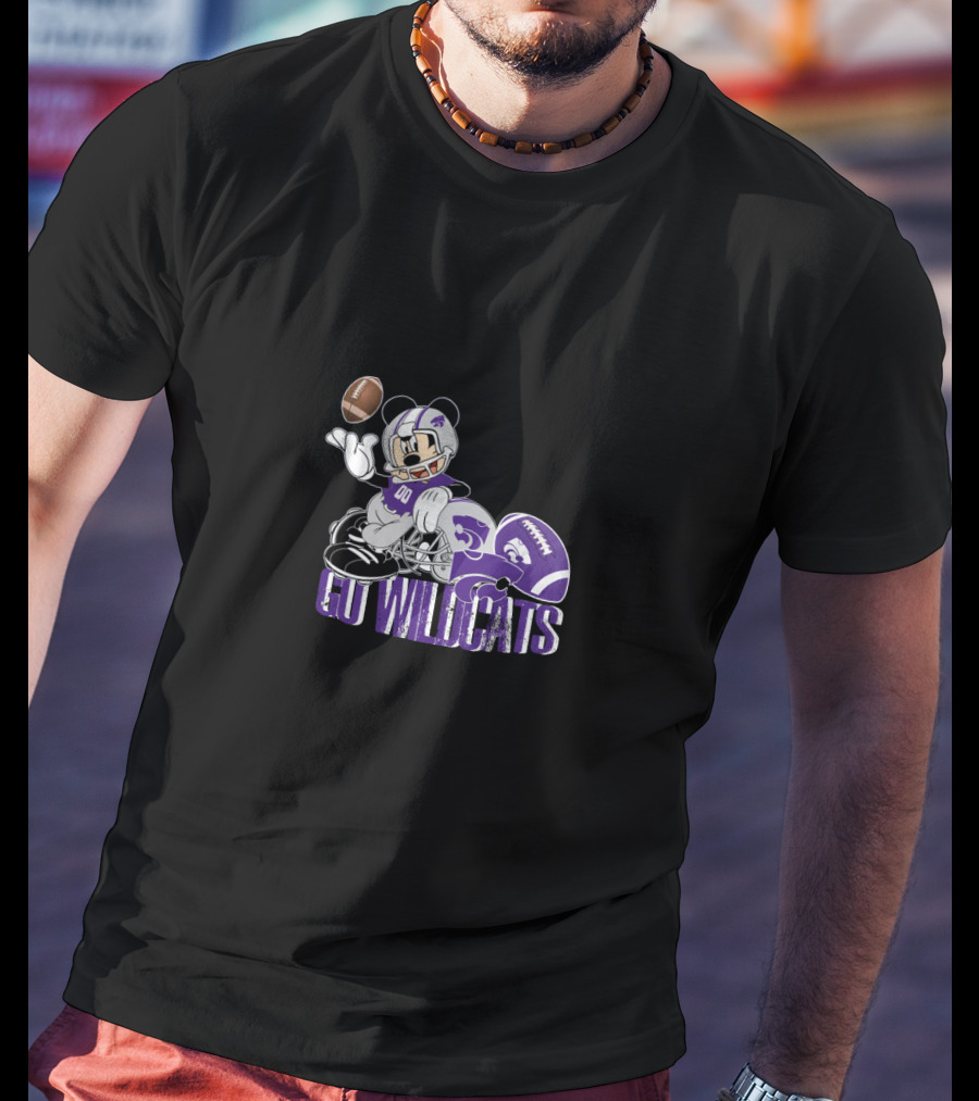 Chtnca8011 Go Wildcats Football Mickey T-Shirt