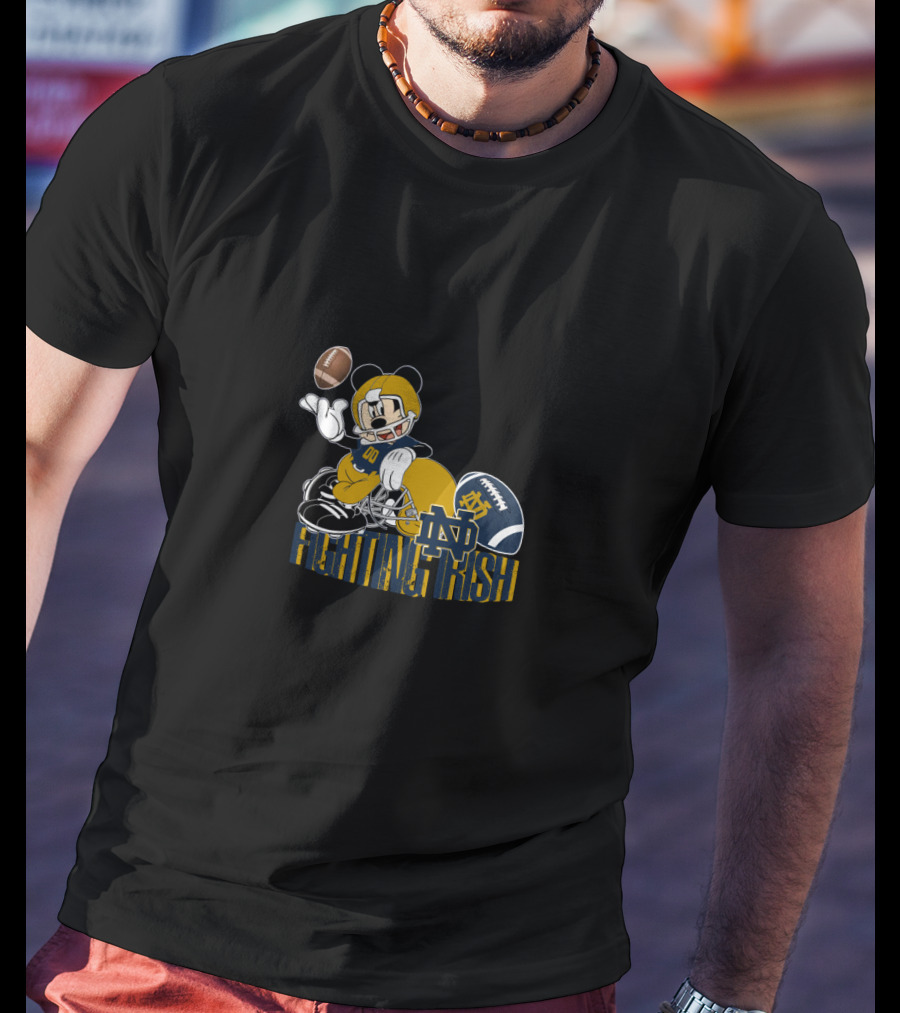 Notre Dame Fighting Irish Mickey Mouse Football 00 T-Shirt