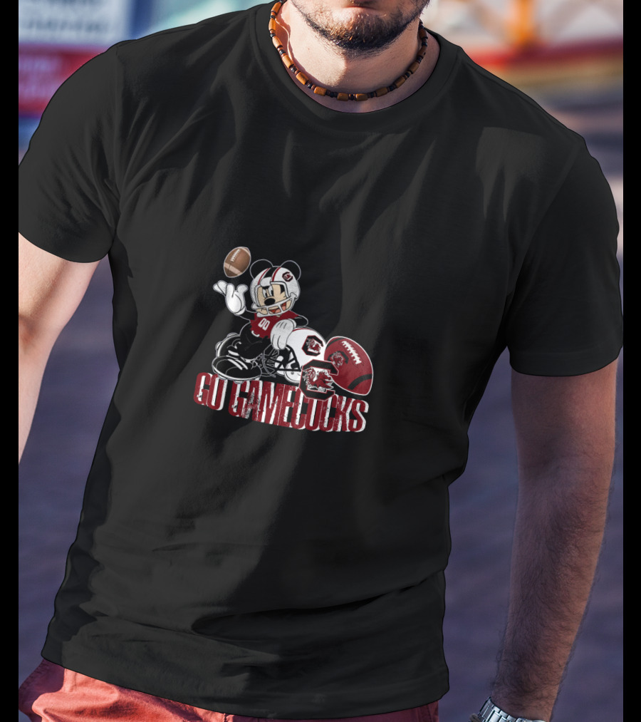 Go Gamecocks Football Mickey Team Spirit T-Shirt
