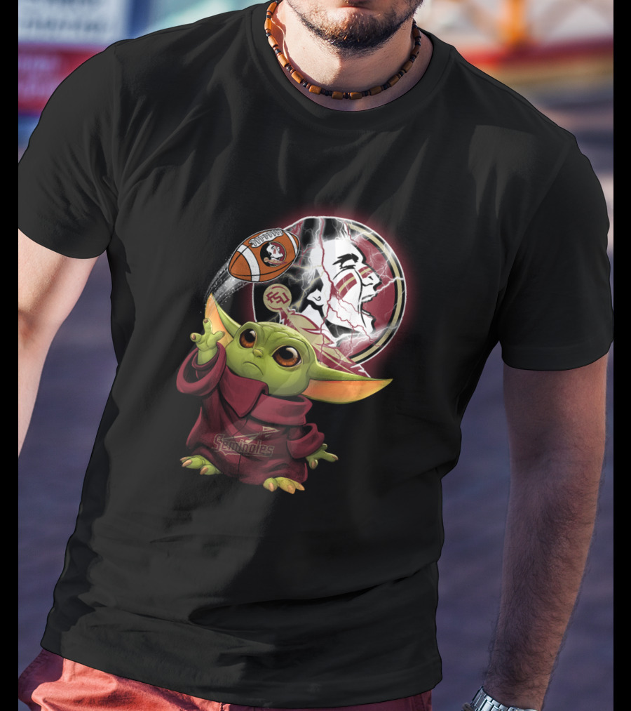 Seminoles Baby Alien Using Force With Florida State Football T-Shirt