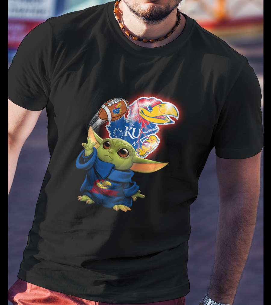 Ku Jayhawks Kansas Football Baby Alien T-Shirt