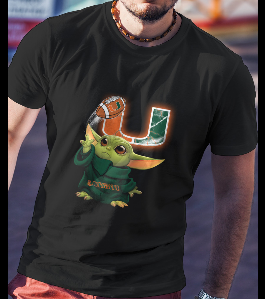 Umiami Baby Yoda Football Force U T-Shirt