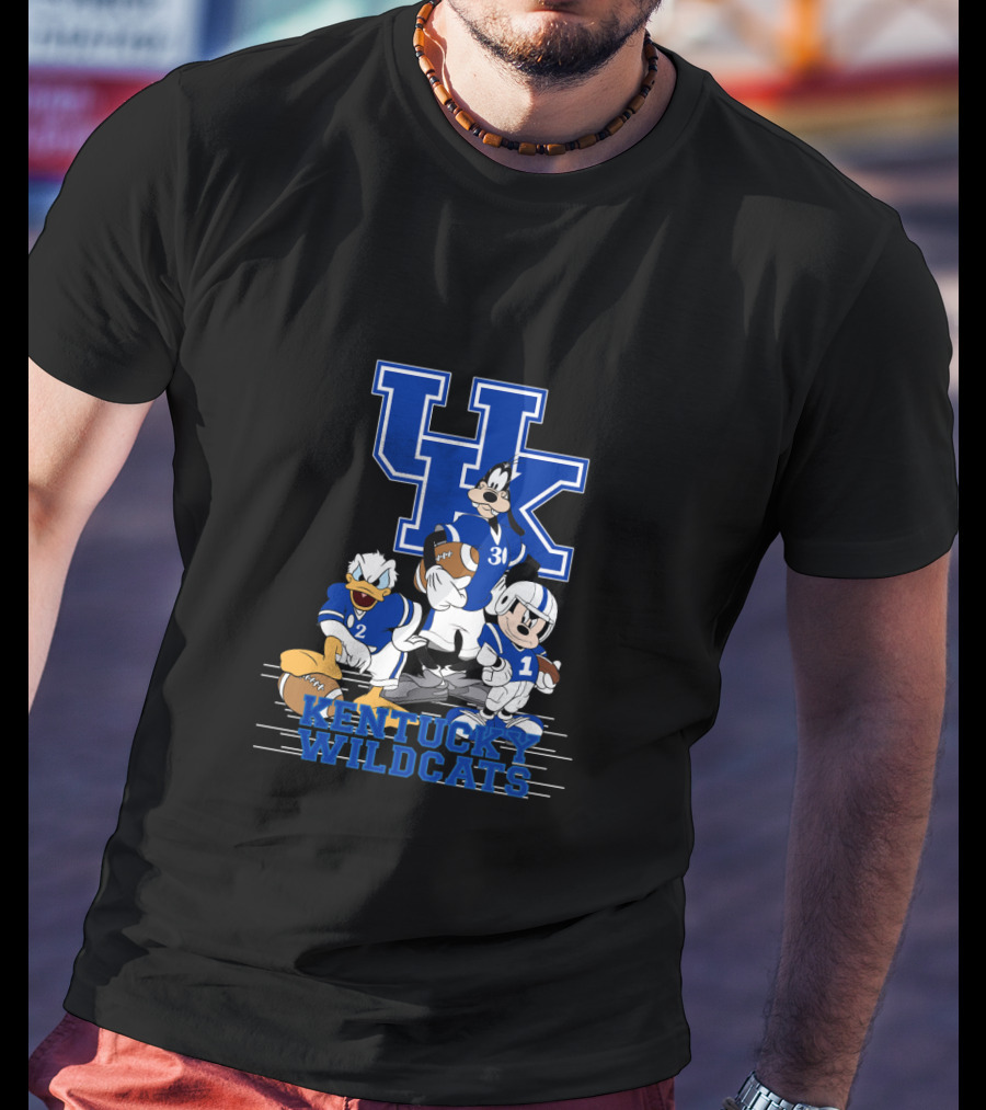 Kentucky Wildcats Mickey Donald Goofy Football Team Players T-Shirt
