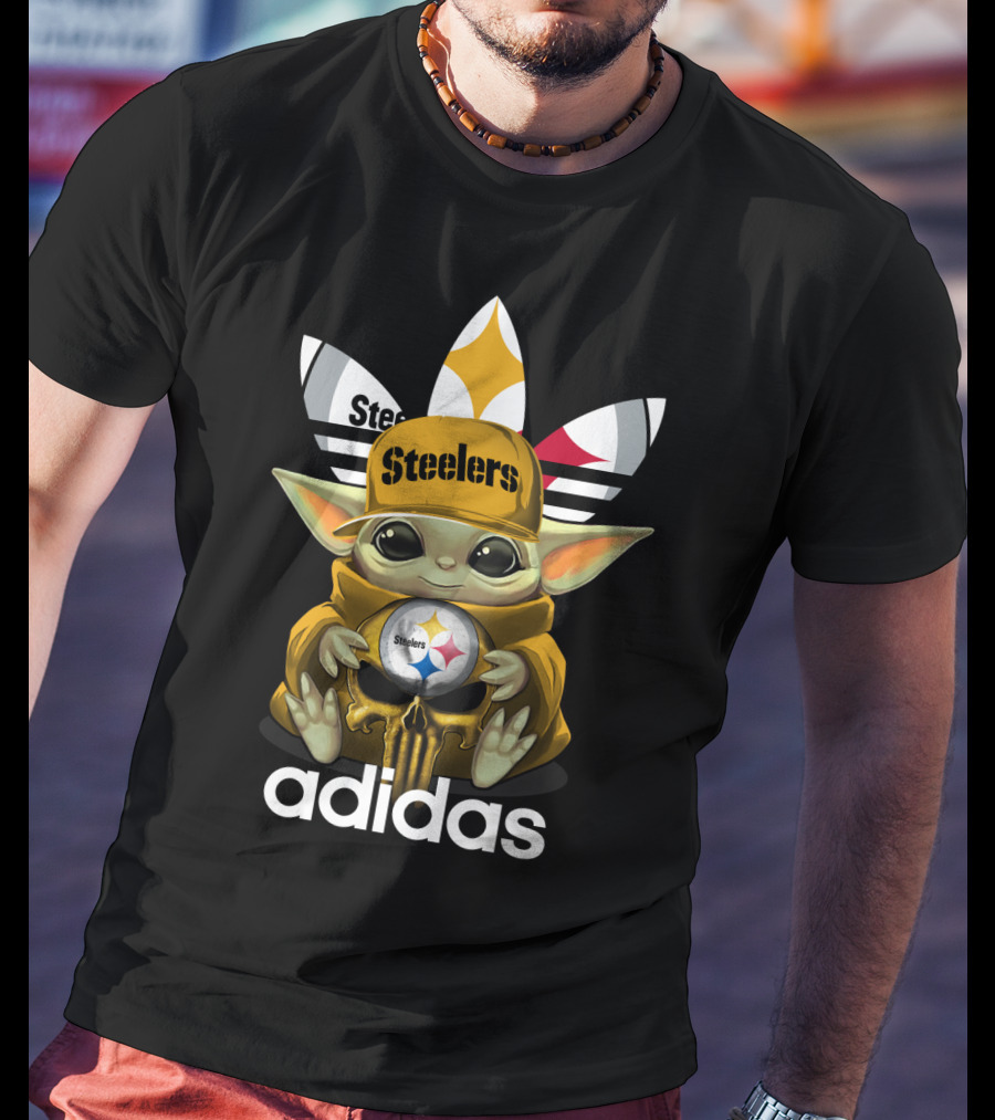 Baby Yoda Steelers Star Wars Pittsburgh Football T-Shirt