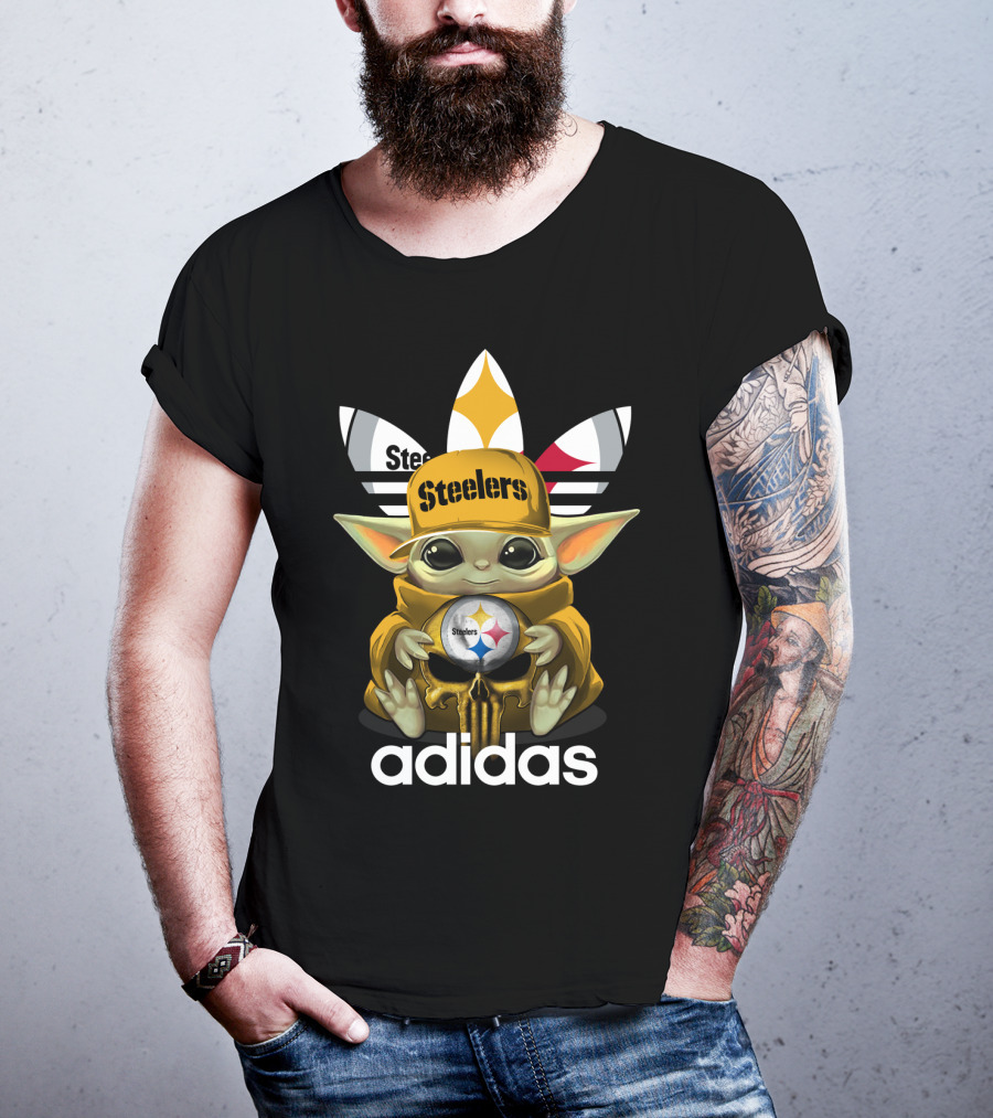 Baby Yoda Steelers Star Wars Pittsburgh Football T-Shirt