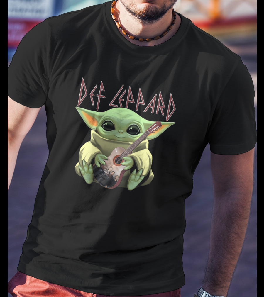 Def Leppard Yoda Playing Guitar T-Shirt