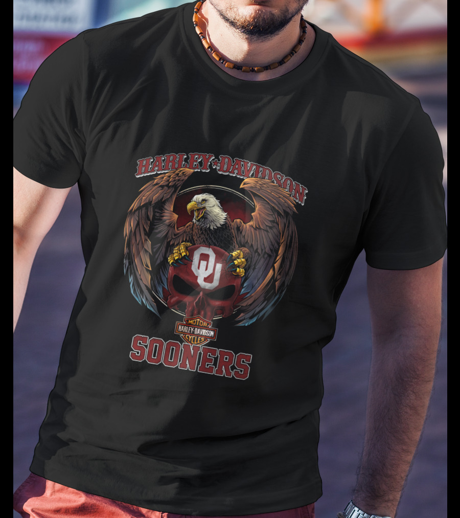 Harley Davidson Motor Cycles Sooners Ou T-Shirt