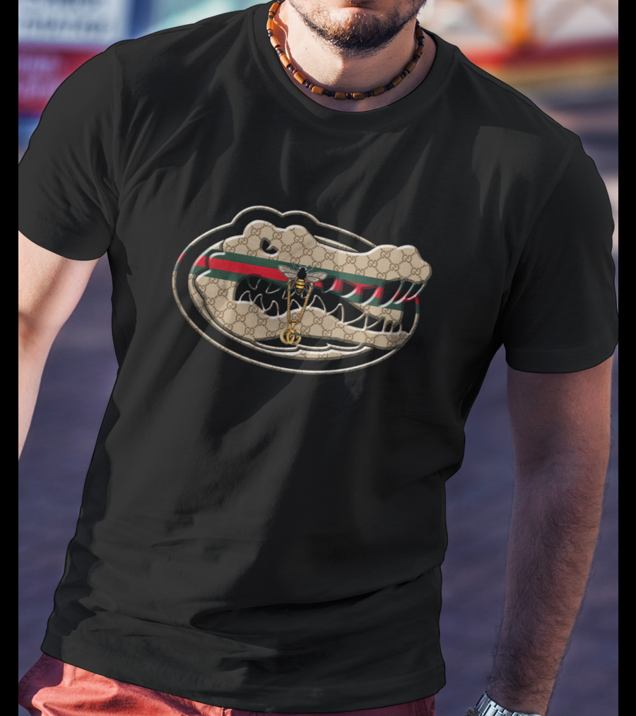 Guci Ncaa Florida Gators Iconic Logo Fusion With Stylish T-Shirt