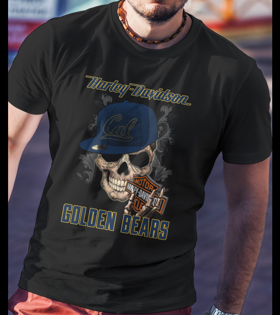 Harley Davidson Cal Skull Golden Bears T-Shirt