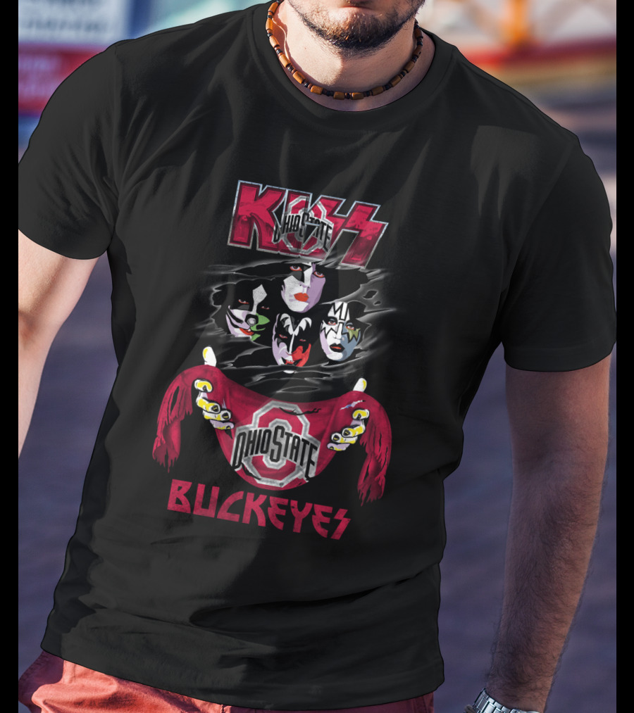 KISS Ohio State Buckeyes NCAA Band Collaboration T-Shirt