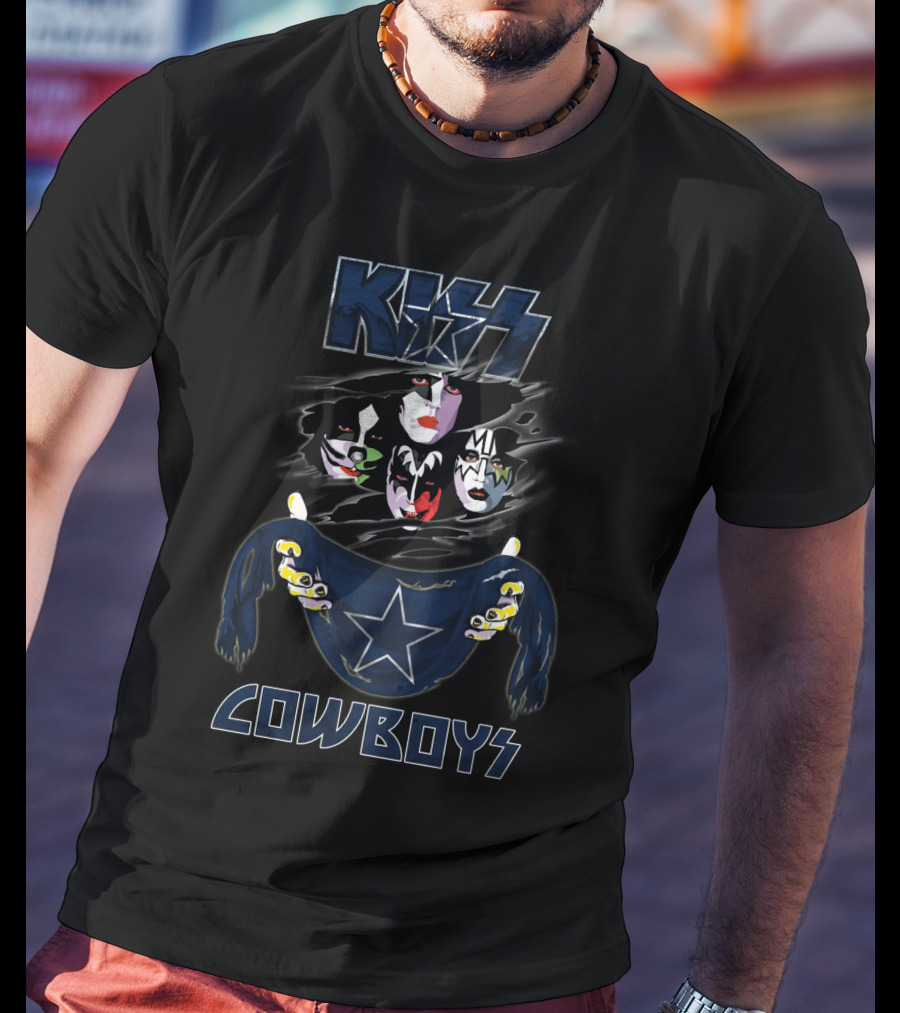 KISS Cowboys Dallas NFL Band T-Shirt