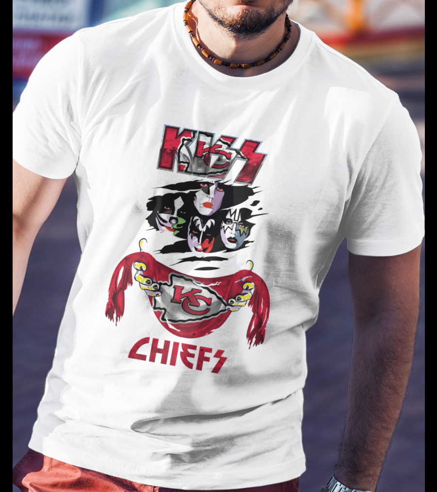 KISS Kansas City Chiefs NFL Band T-Shirt