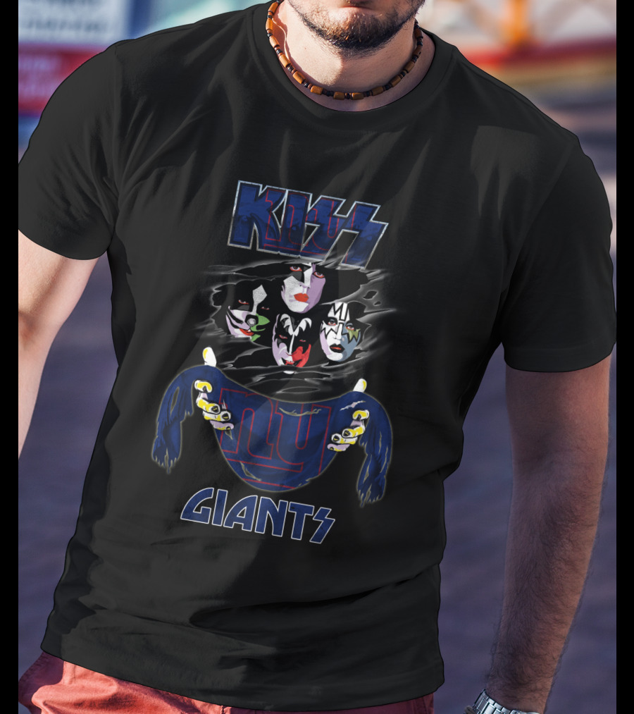 KISS New York Giants NFL Collaboration T-Shirt
