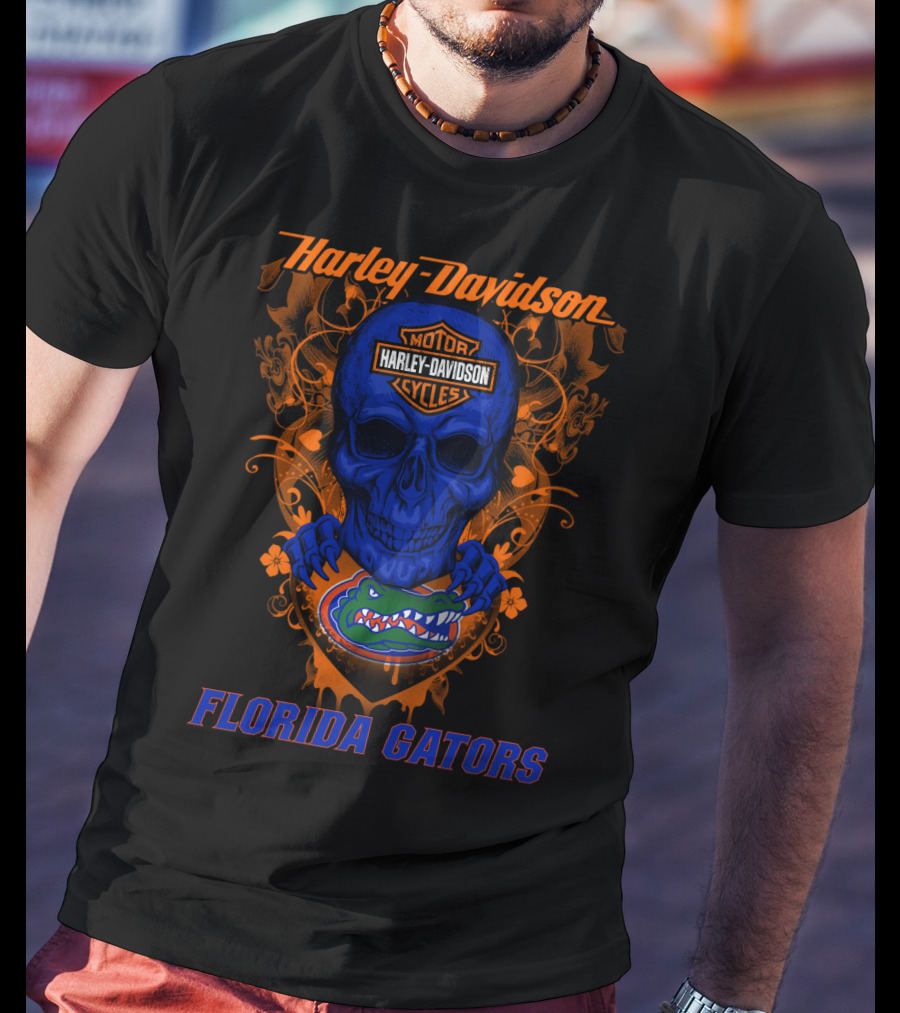 Harley Davidson Florida Gators Skull T-Shirt