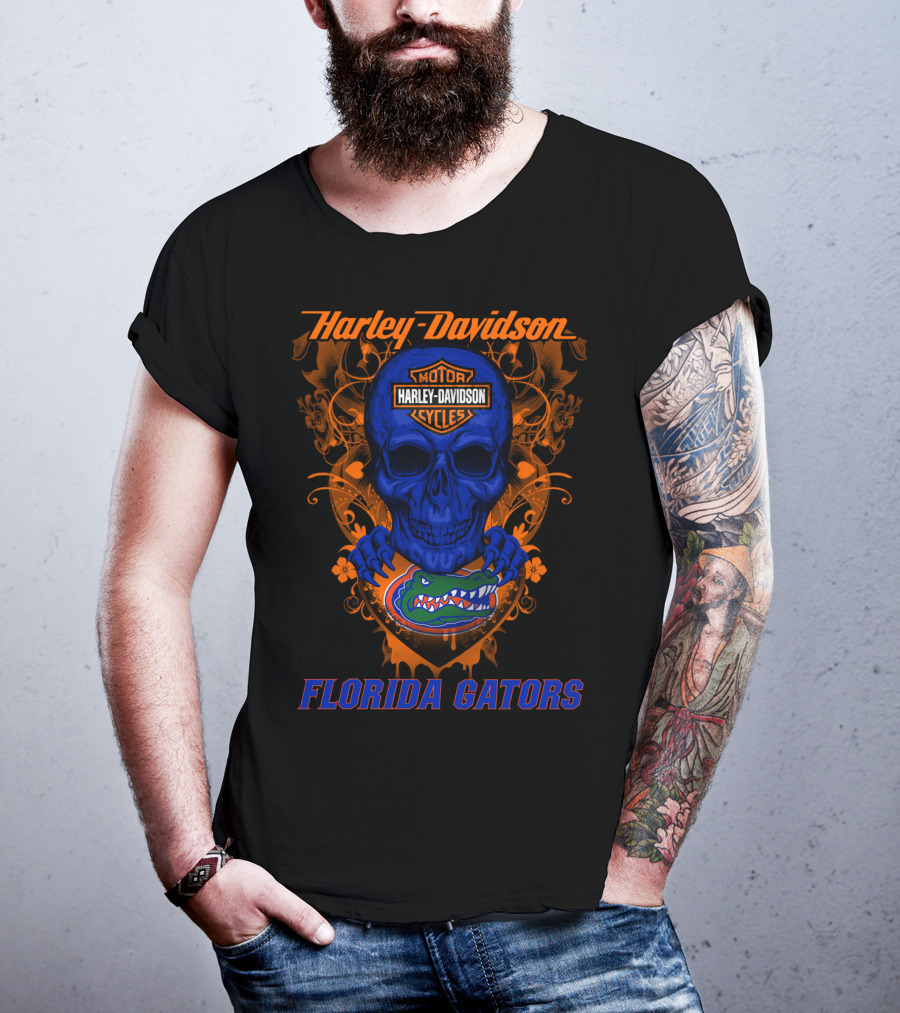 Harley Davidson Florida Gators Skull T-Shirt