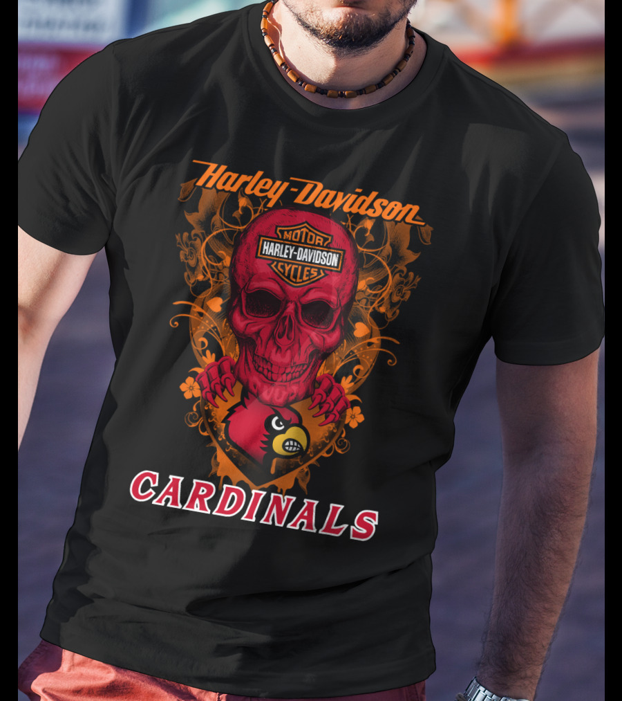 Harley Davidson Motor Cycles Louisville Cardinals T-Shirt