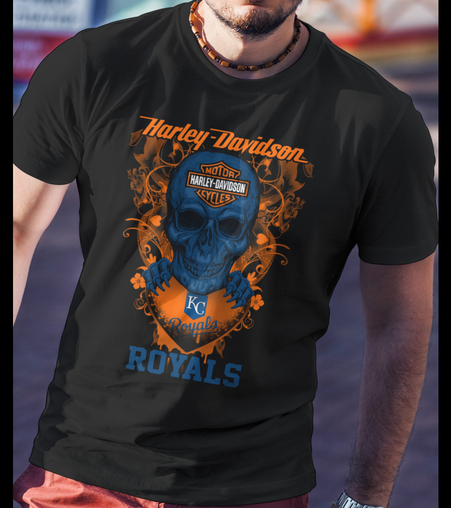 Harley Davidson Kansas City Royals Motorcycles Royals T-Shirt