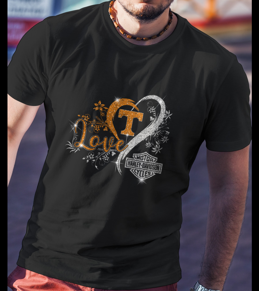 Love Tennessee Volunteers Harley Davidson Cycles T-Shirt