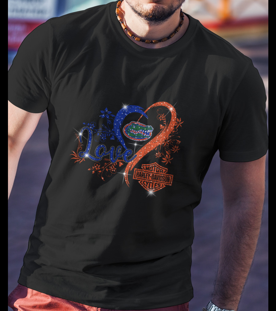 Love Florida Gators Harley Davidson Motorcycles T-Shirt