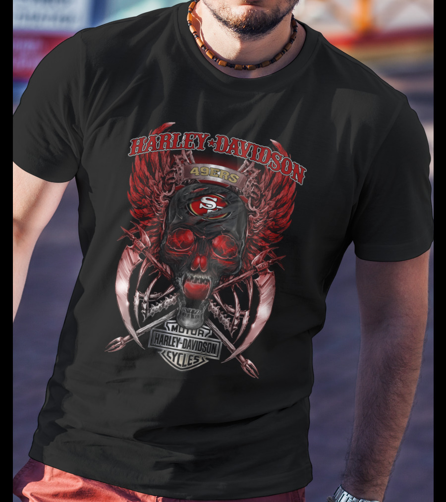 Harley Davidson 49ers Motor Cycles T-Shirt
