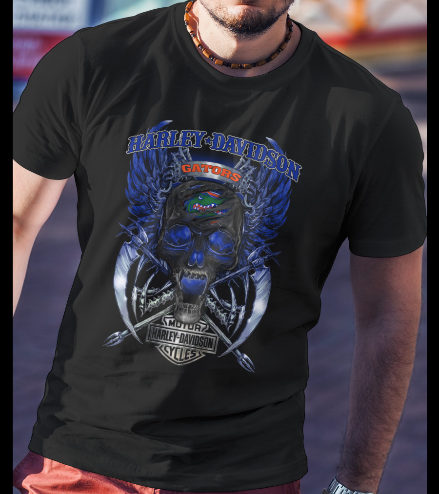 Harley Davidson Gators Motor Cycles Vna Florida Gators T-Shirt