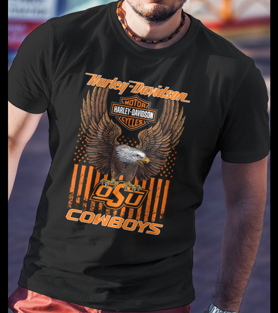 Harley Davidson Osu Cowboys Eagle T-Shirt