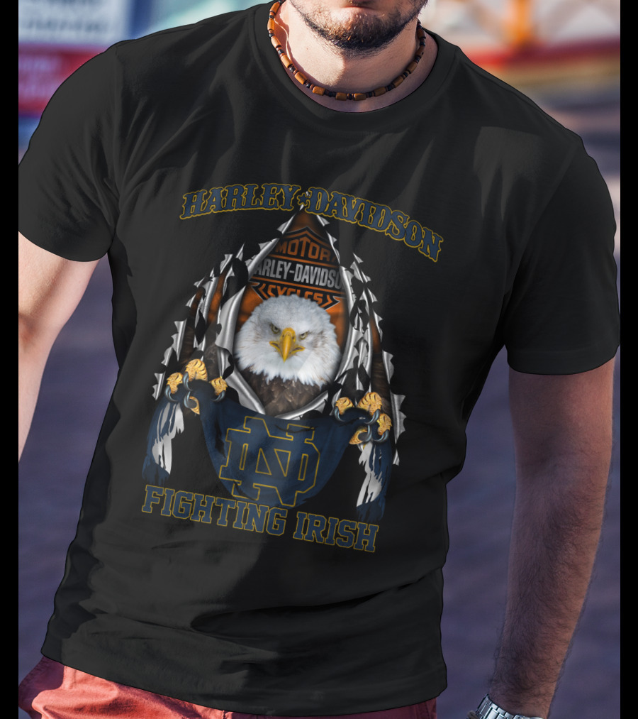 Harley Davidson Notre Dame Fighting Irish Eagle T-Shirt