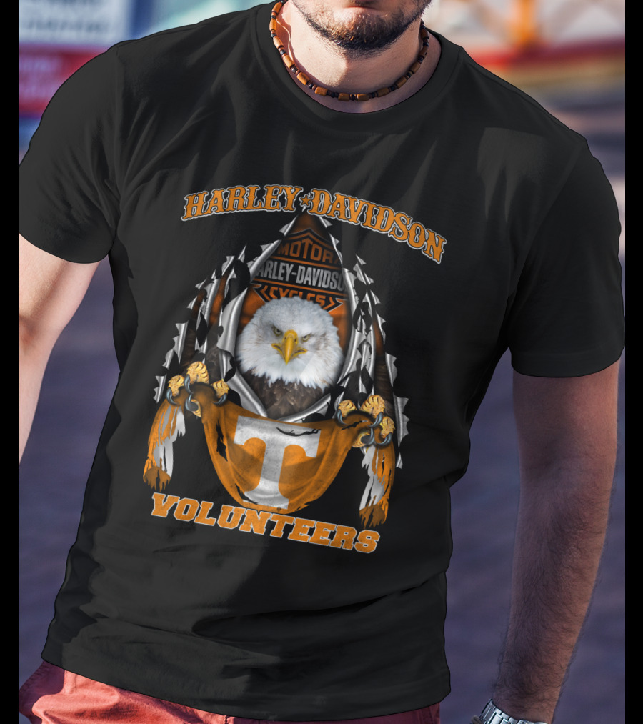 Harley Davidson Volunteers Tennessee Eagles Ncaa 3003 T-Shirt