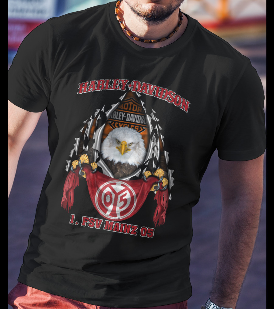 Harley Davidson 1. Fsv Mainz 05 Eagles Motorcycles T-Shirt