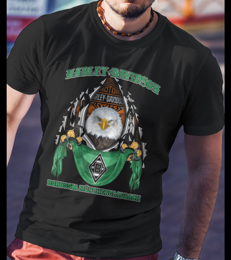 Harley Davidson Motorcycles Eagle Borussia Mönchengladbach T-Shirt
