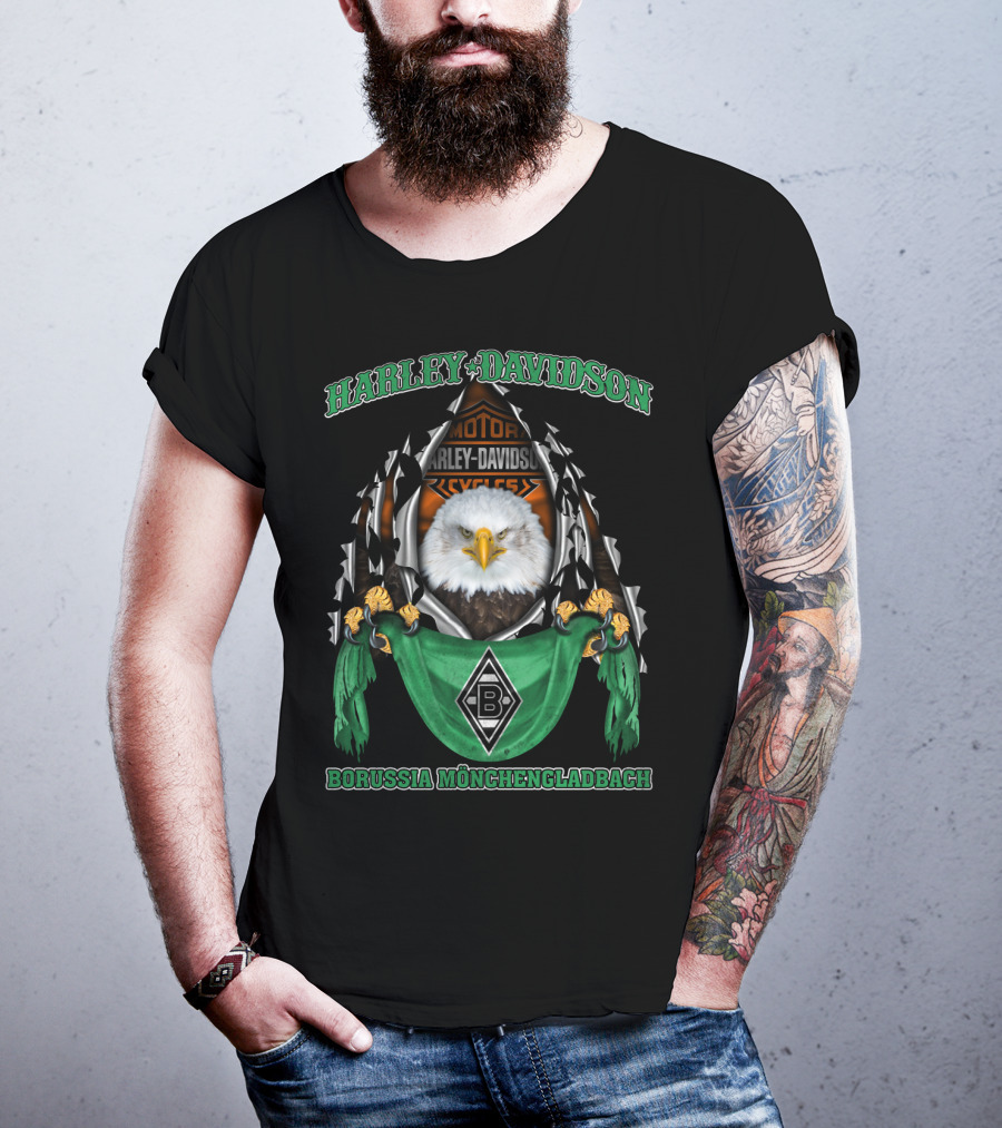 Harley Davidson Motorcycles Eagle Borussia Mönchengladbach T-Shirt