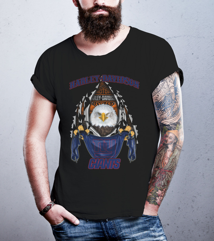 Harley Davidson Motorcycles Ny Giants T-Shirt