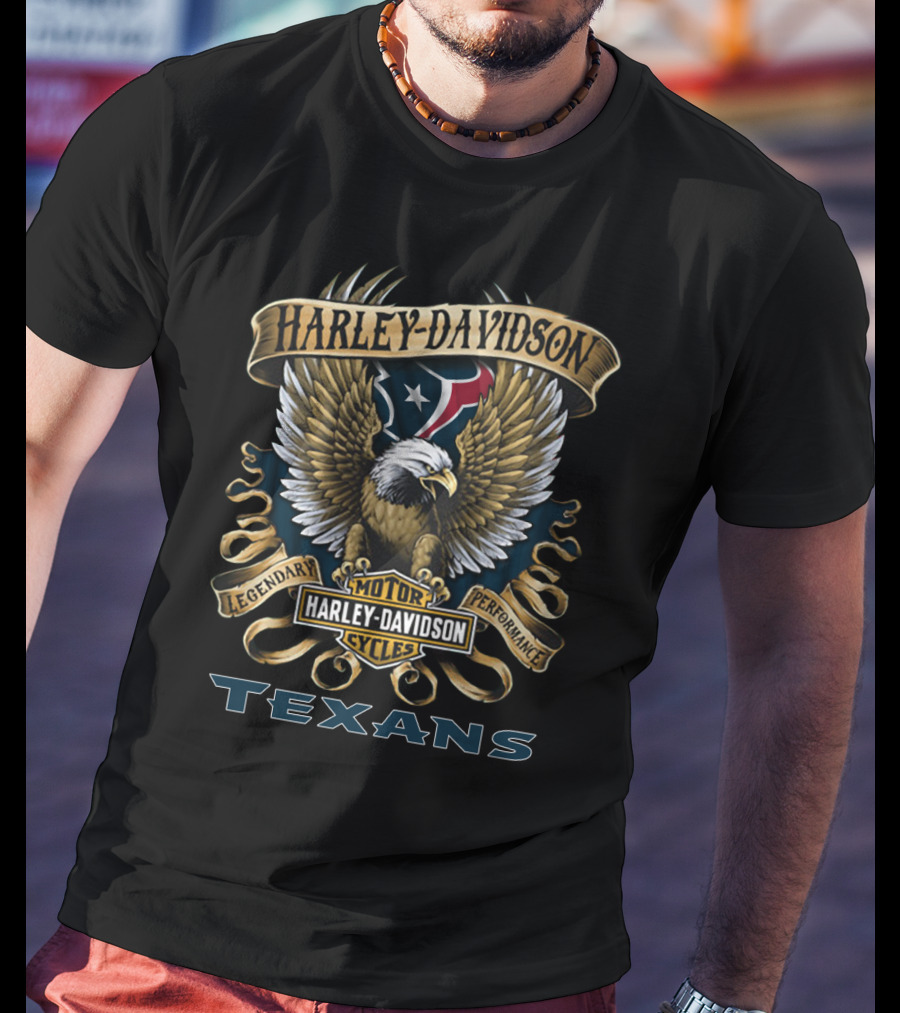 Harley Davidson Texans Motorcycles Legendary Performance 01.04 Houston T-Shirt