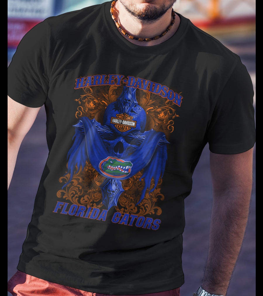 Harley Davidson Motorcycles Florida Gators Ncaa 84 T-Shirt