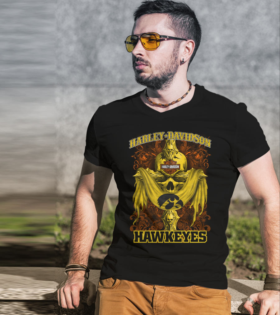 Harley Davidson Motorcycles Hawkeyes T-Shirt