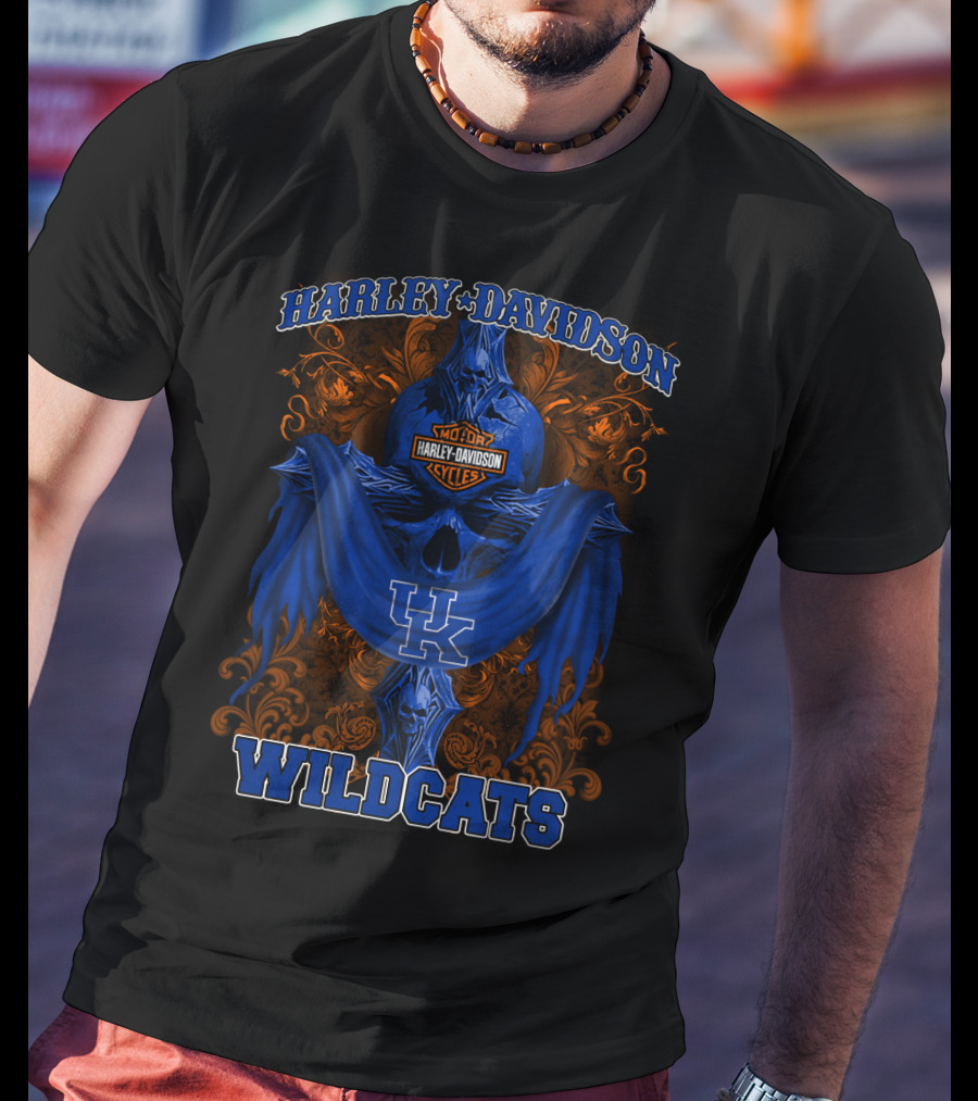 Harley Davidson Kentucky Wildcats Uk Motorcycles T-Shirt