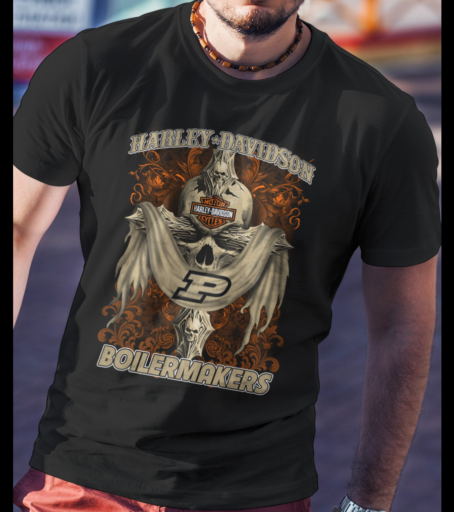 Harley Davidson Motorcycles Boilermakers Purdue T-Shirt