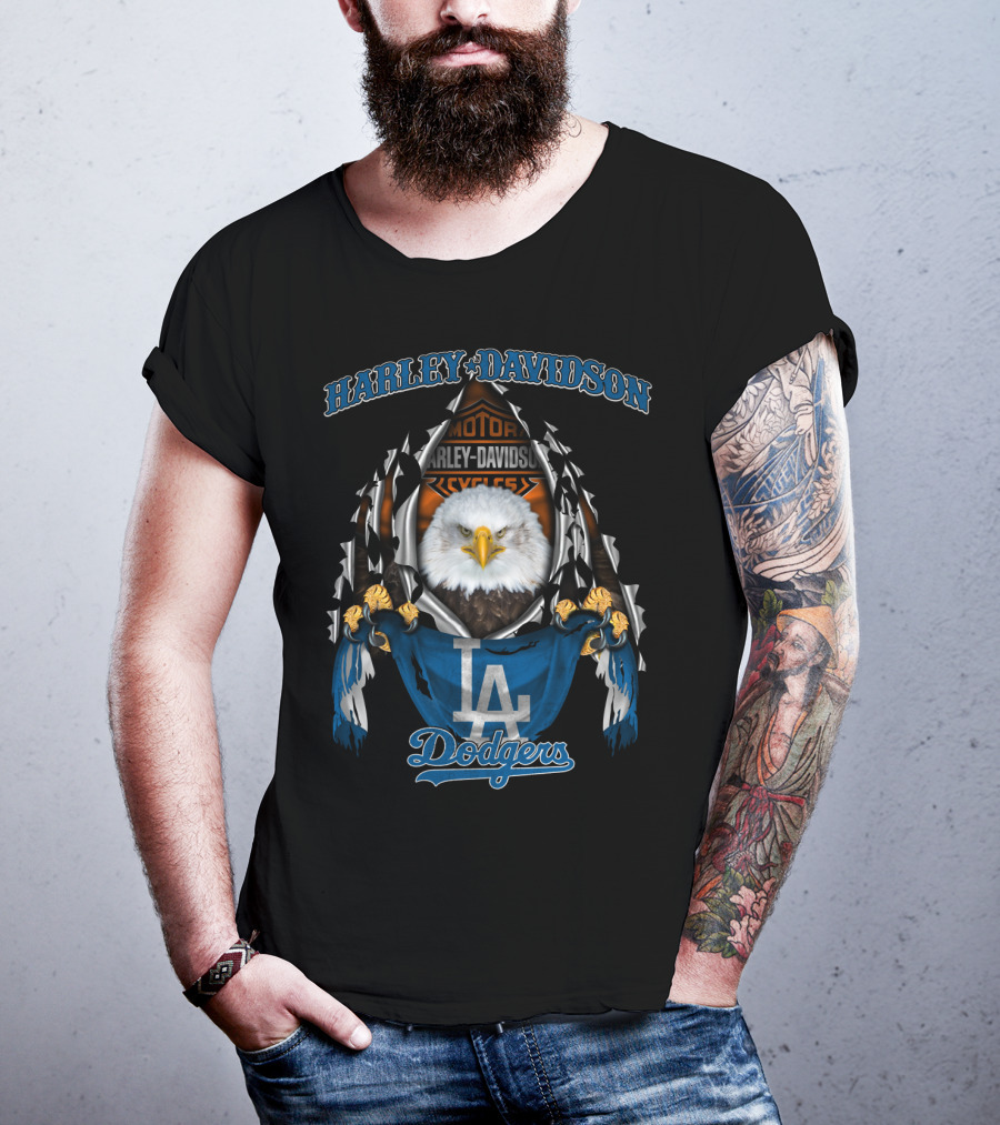 Harley Davidson La Dodgers Eagle T-Shirt