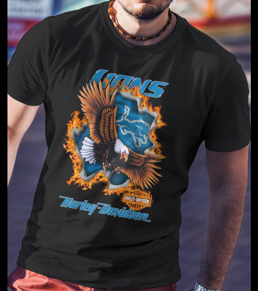 Lions Harley Davidson Nfl 84 Detroit Lions T-Shirt