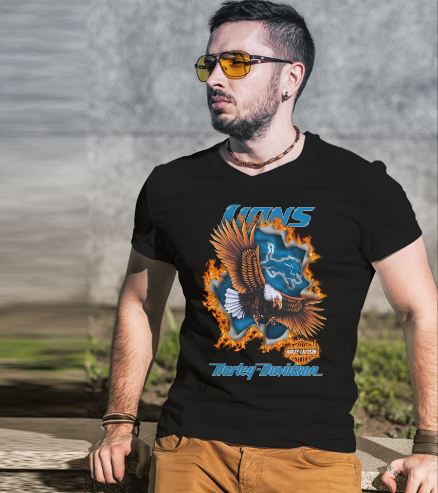 Lions Harley Davidson Nfl 84 Detroit Lions T-Shirt