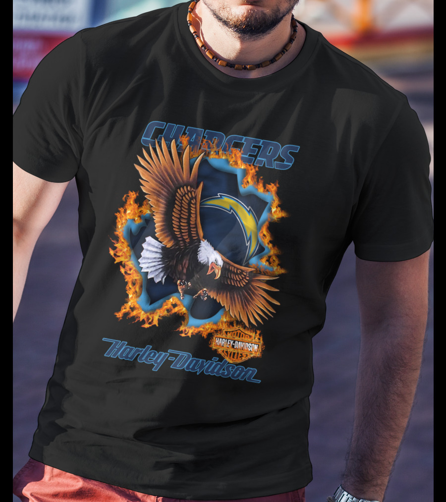 Chargers Harley Davidson Nfl Los Angeles 84 T-Shirt