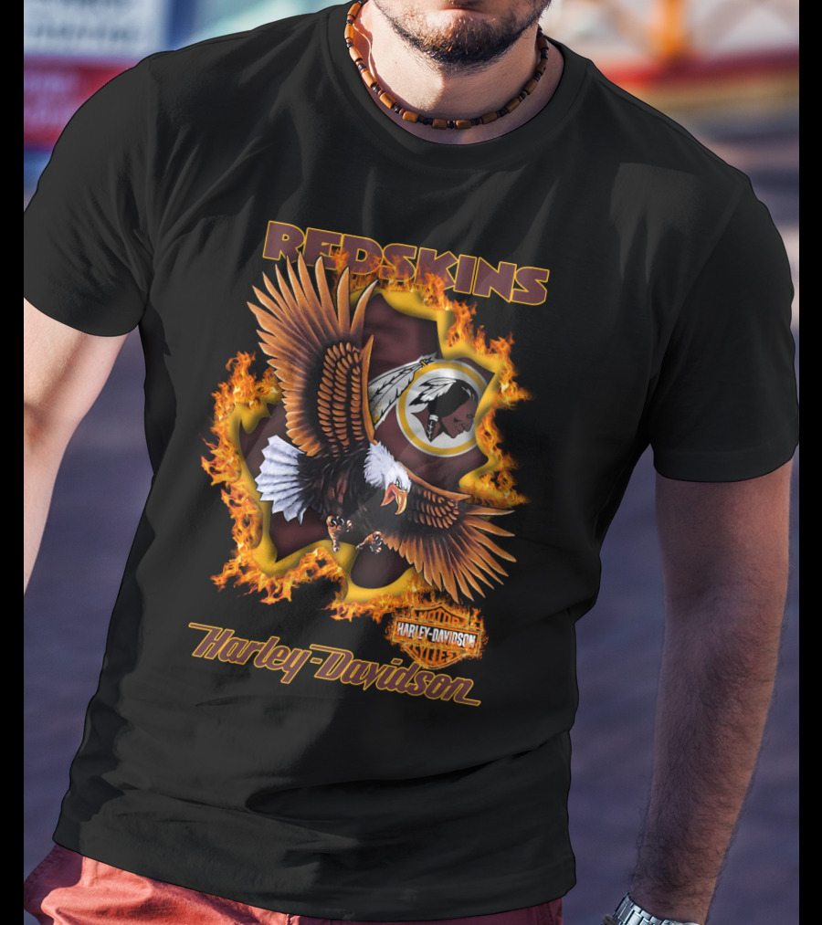 Redskins Eagle Harley Davidson Nfl 84 Washington T-Shirt