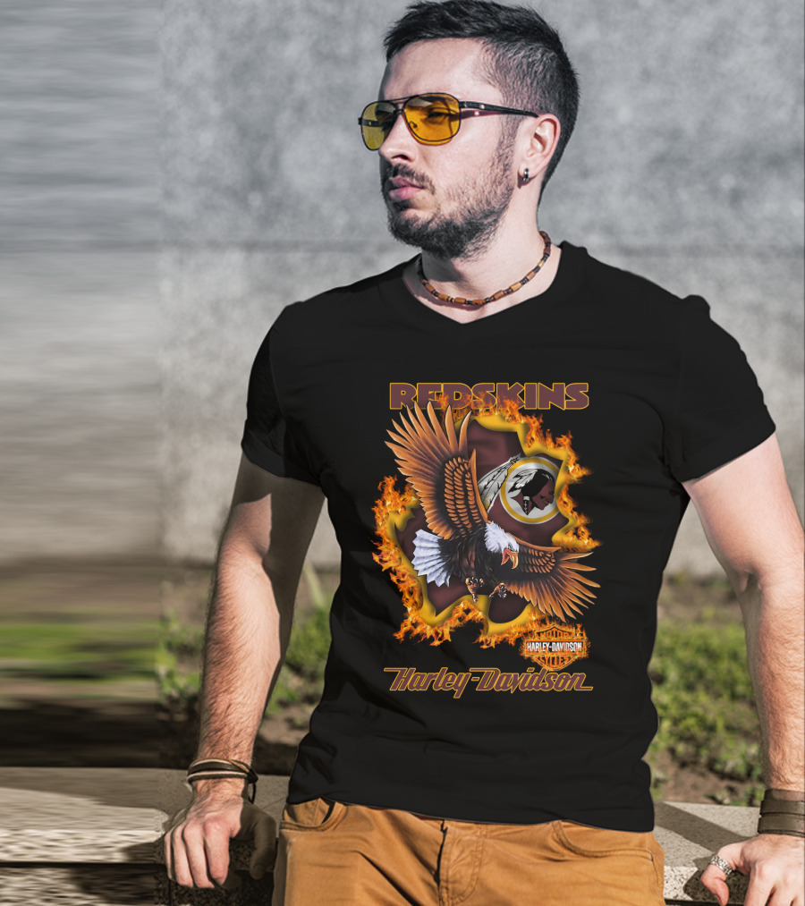 Redskins Eagle Harley Davidson Nfl 84 Washington T-Shirt