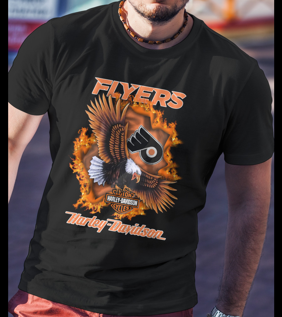 Flyers Harley Davidson Philadelphia Flyers Nhl 1204 T-Shirt