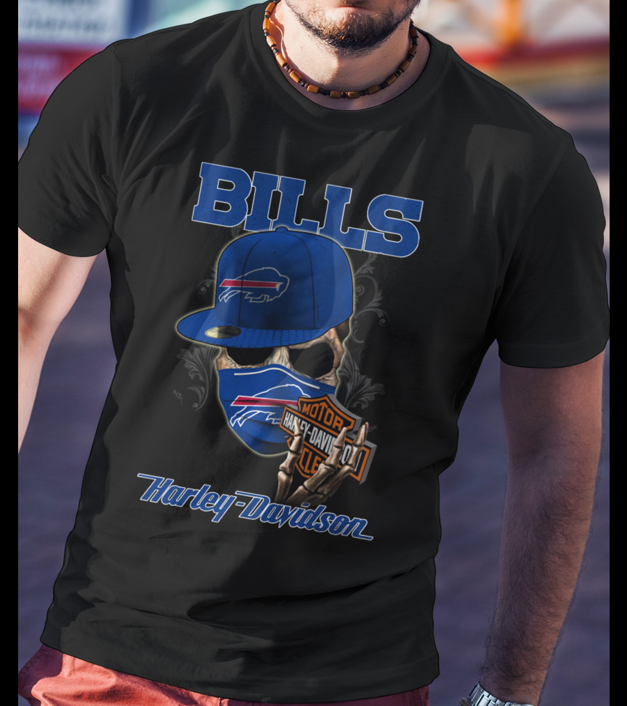 Bills Harley Davidson Nfl Buffalo Bills Harley Davidson Motorcycles T-Shirt