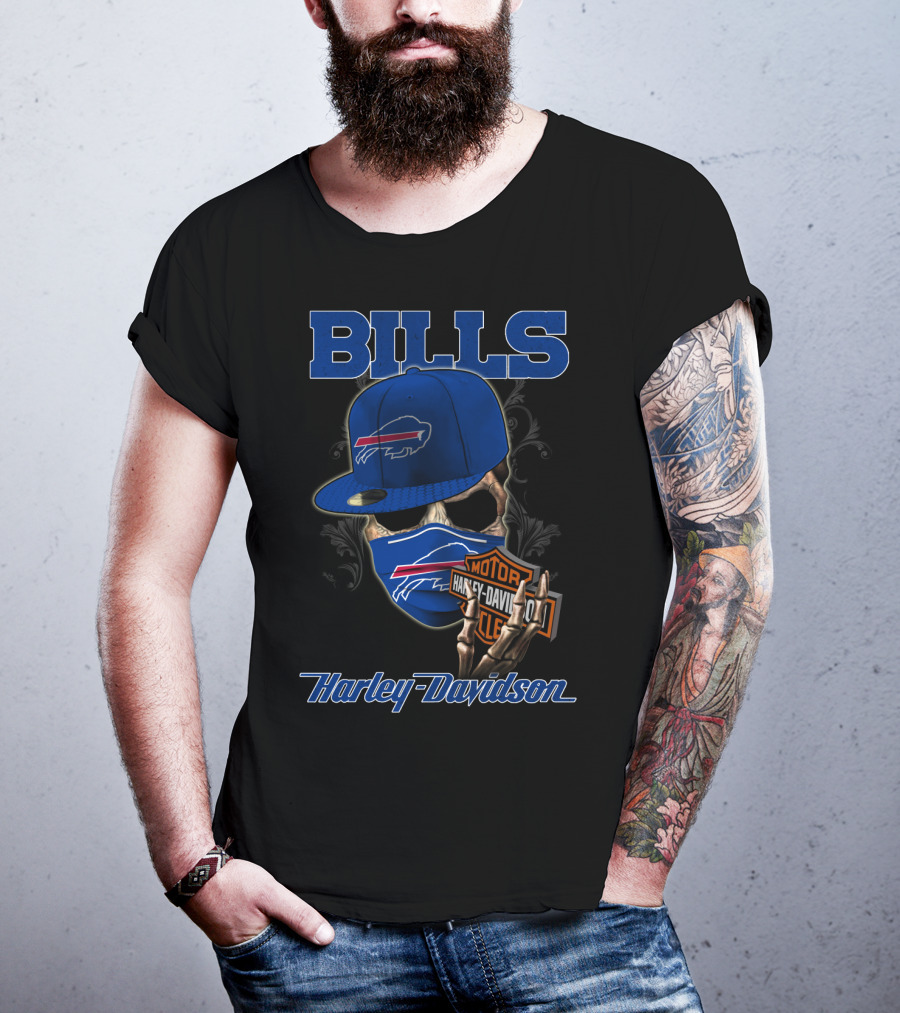 Bills Harley Davidson Nfl Buffalo Bills Harley Davidson Motorcycles T-Shirt