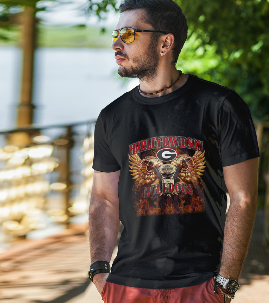 Harley Davidson Georgia Bulldogs T-Shirt
