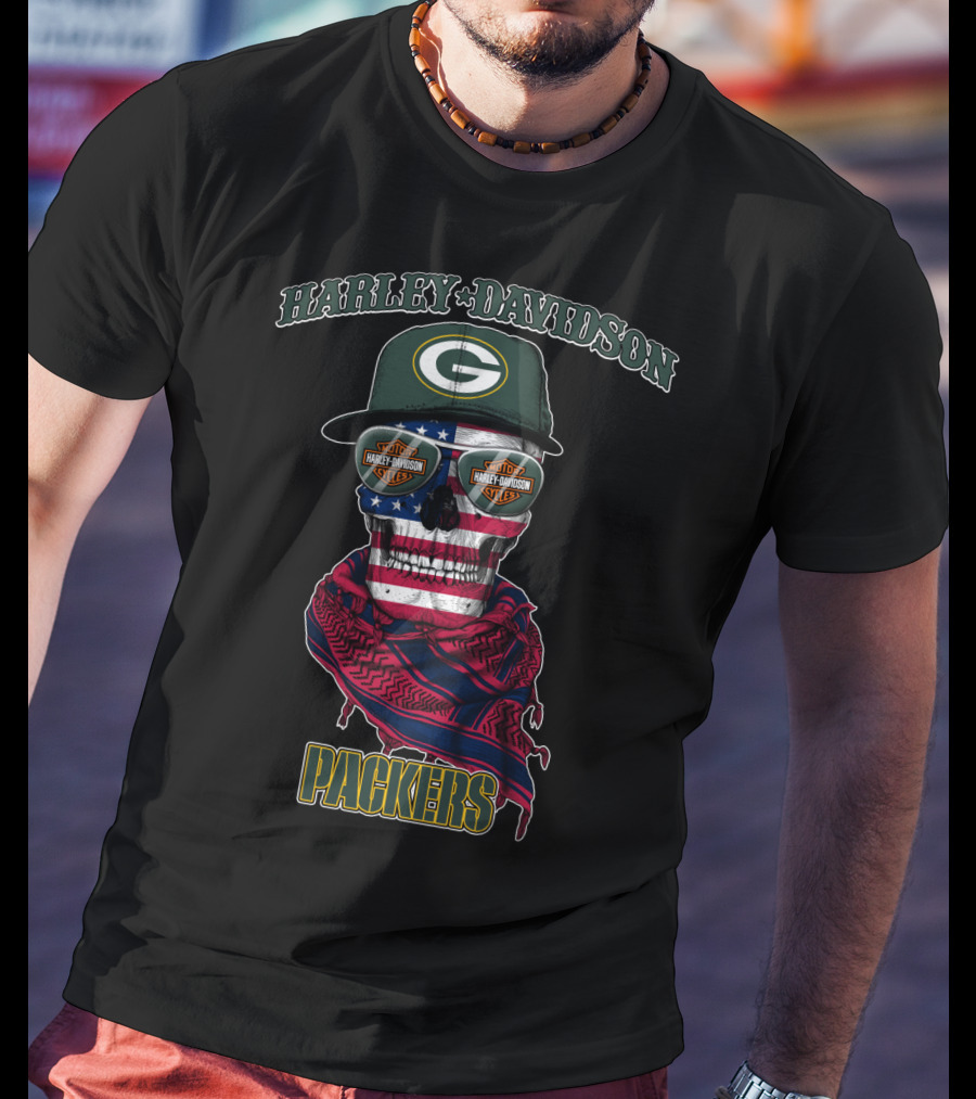 Harley Davidson Packers Nfl Green Bay Usa T-Shirt