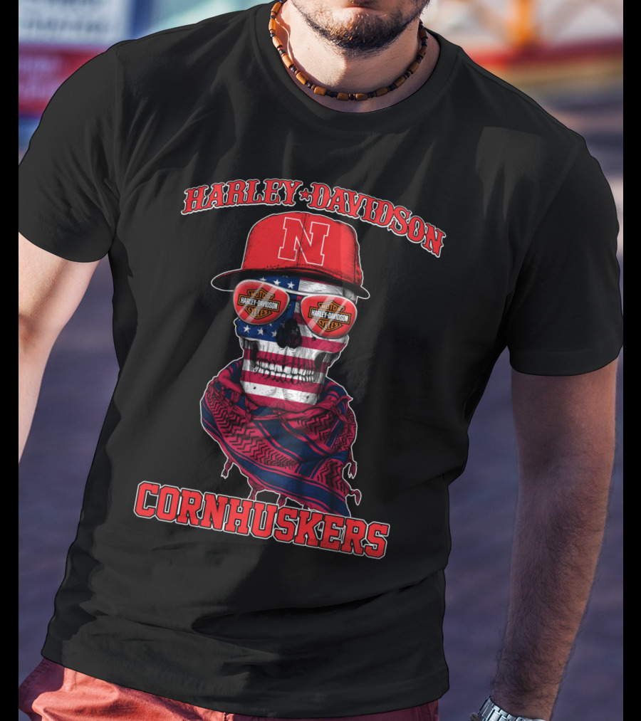 Harley Davidson Cornhuskers N Nebraska Usa T-Shirt