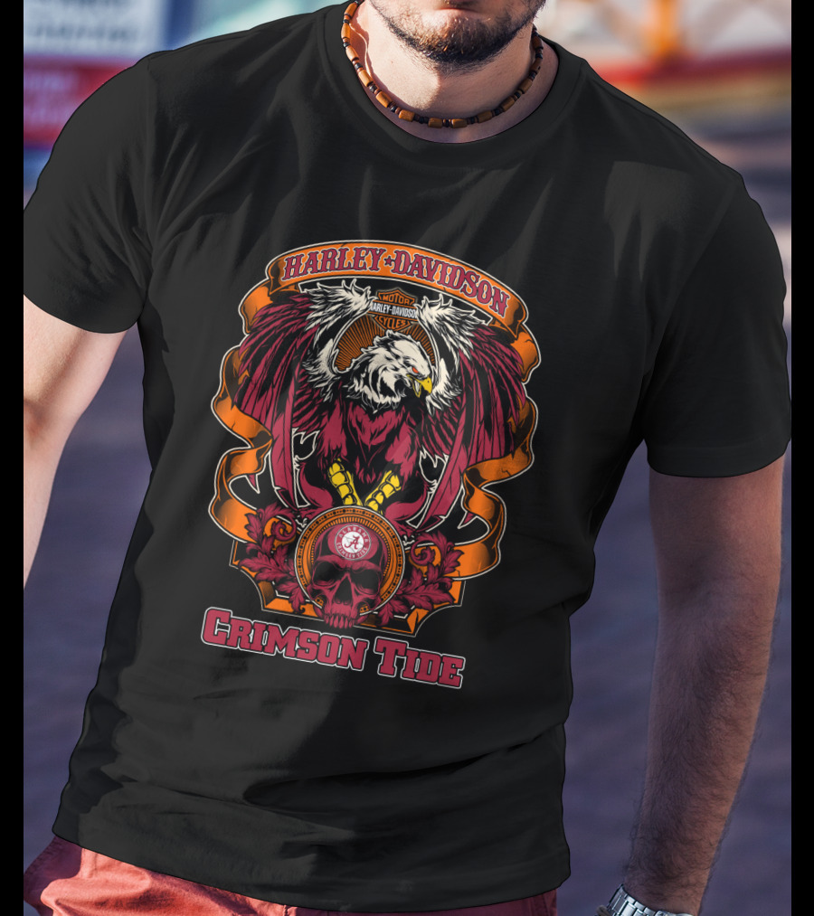 Harley Davidson Crimson Tide Ncaa Alabama T-Shirt